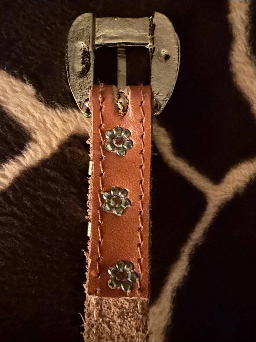 Vintage 80’s Brown Leather Belt